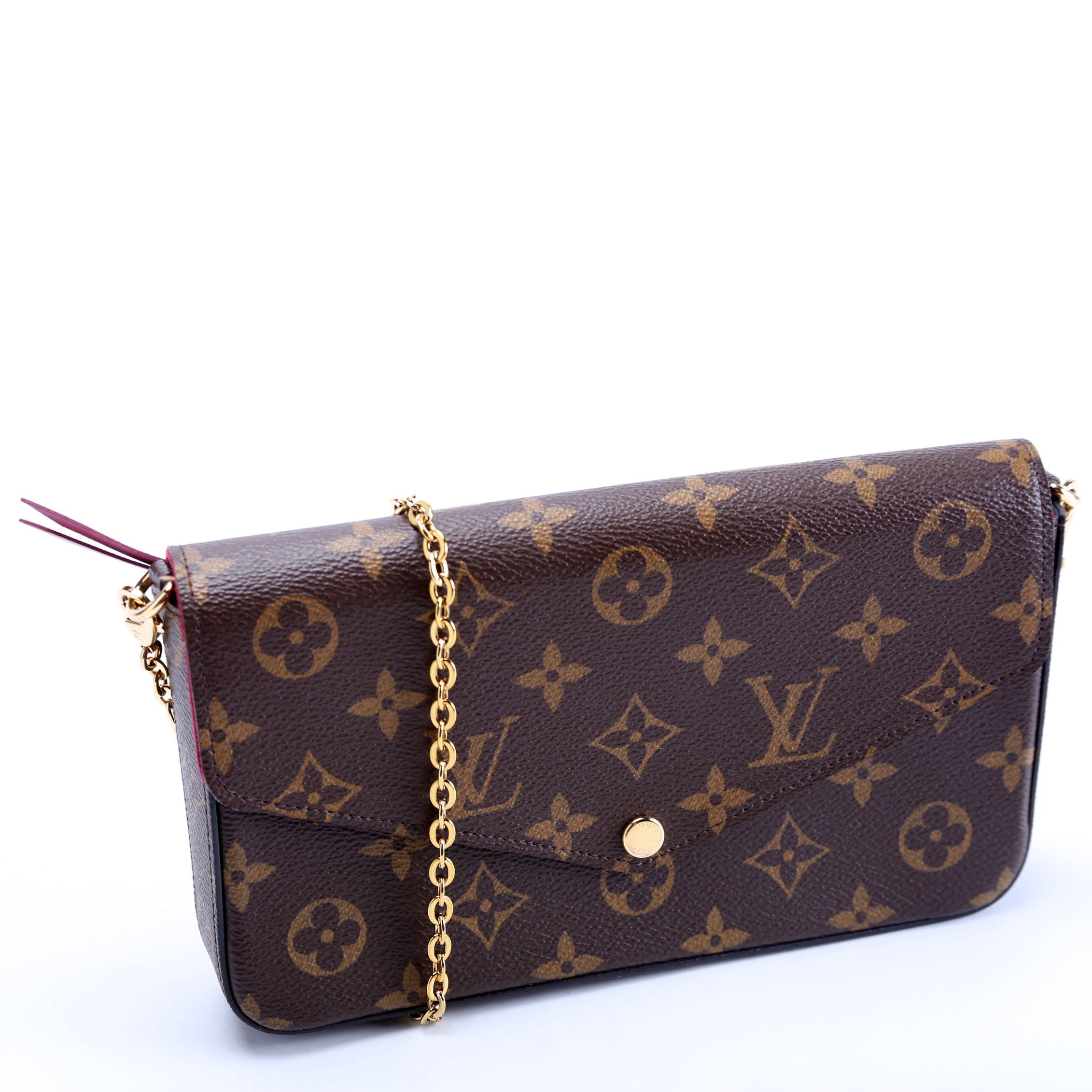 POchette Felicie Monogram Brown/Berry