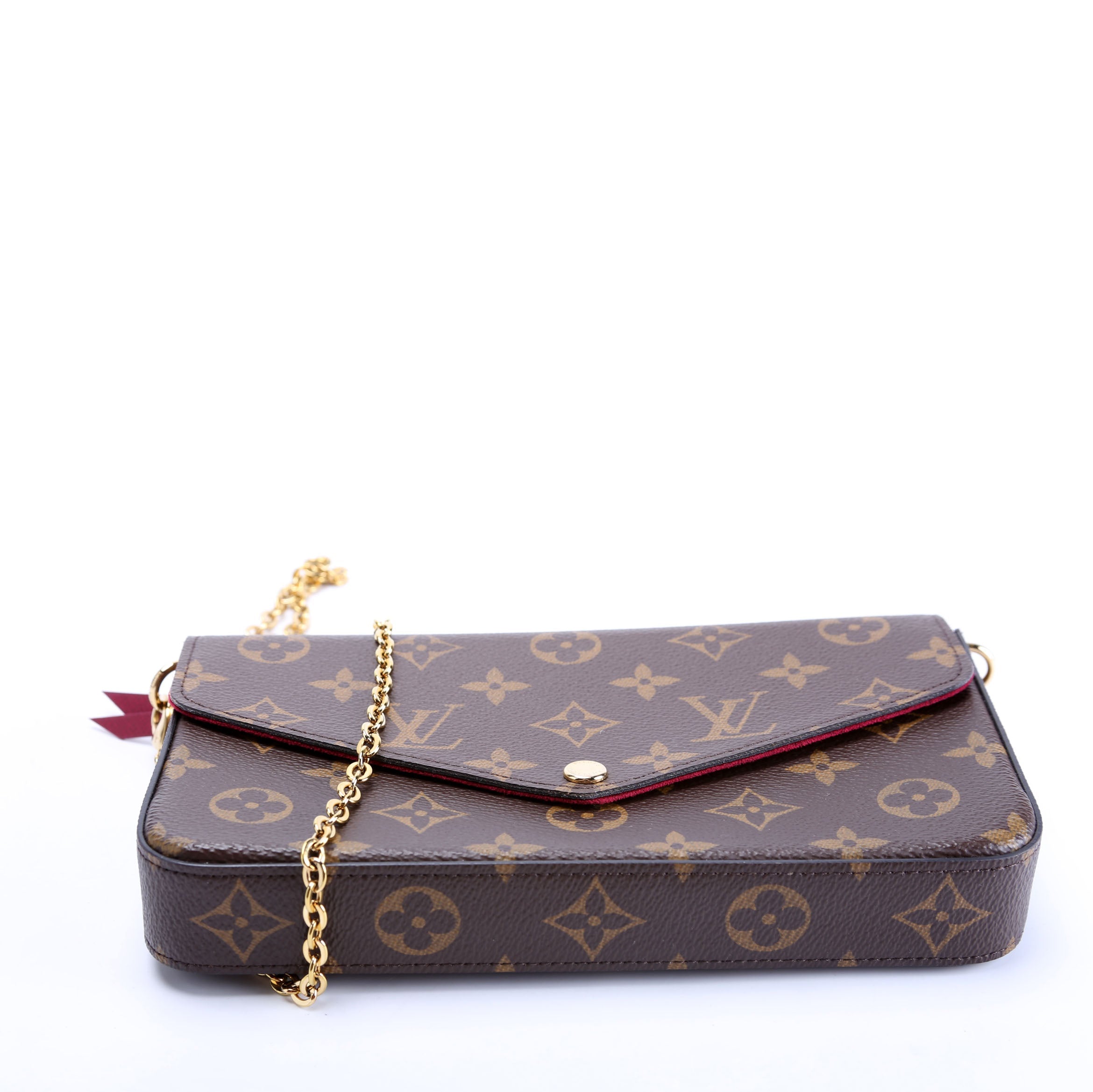 POchette Felicie Monogram Brown/Berry
