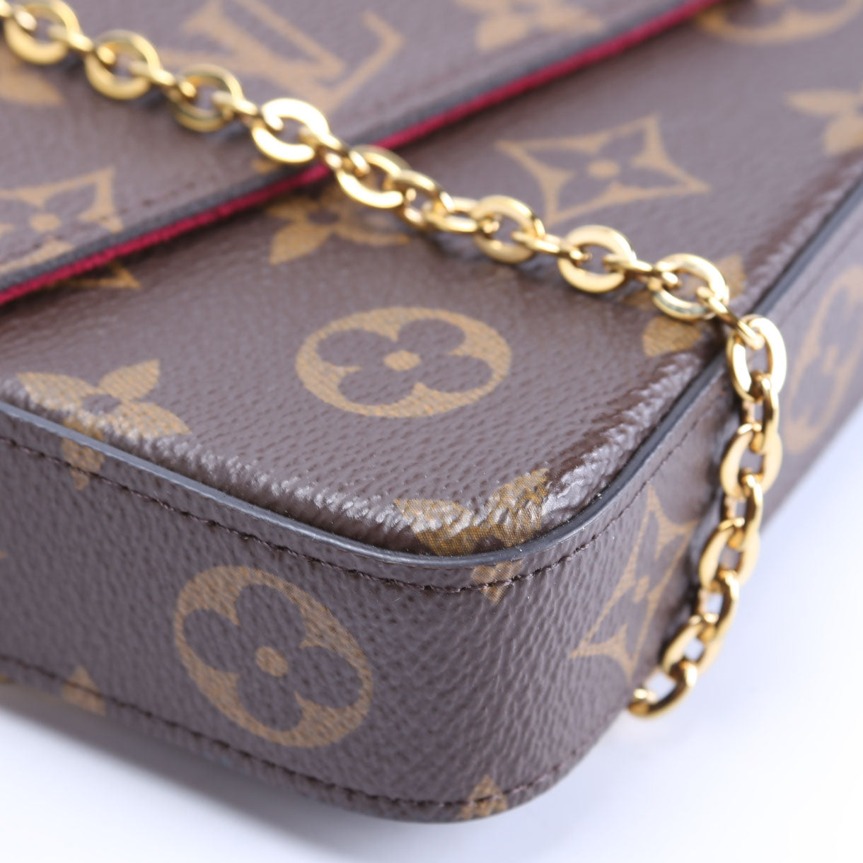POchette Felicie Monogram Brown/Berry