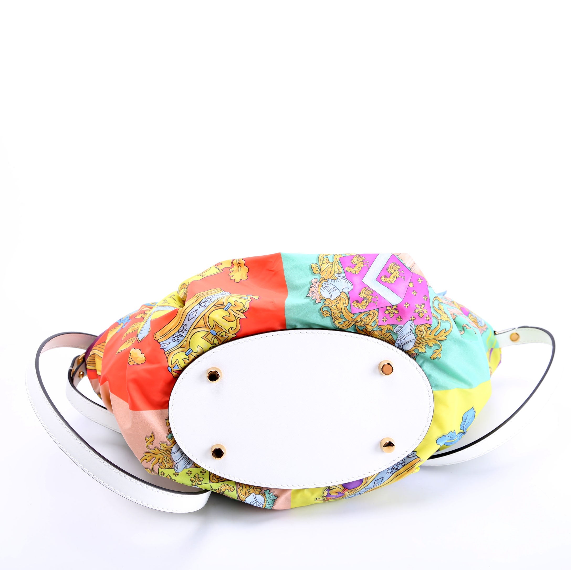 LA Medusa Raffia Scarf Top Handle Small Multicolor