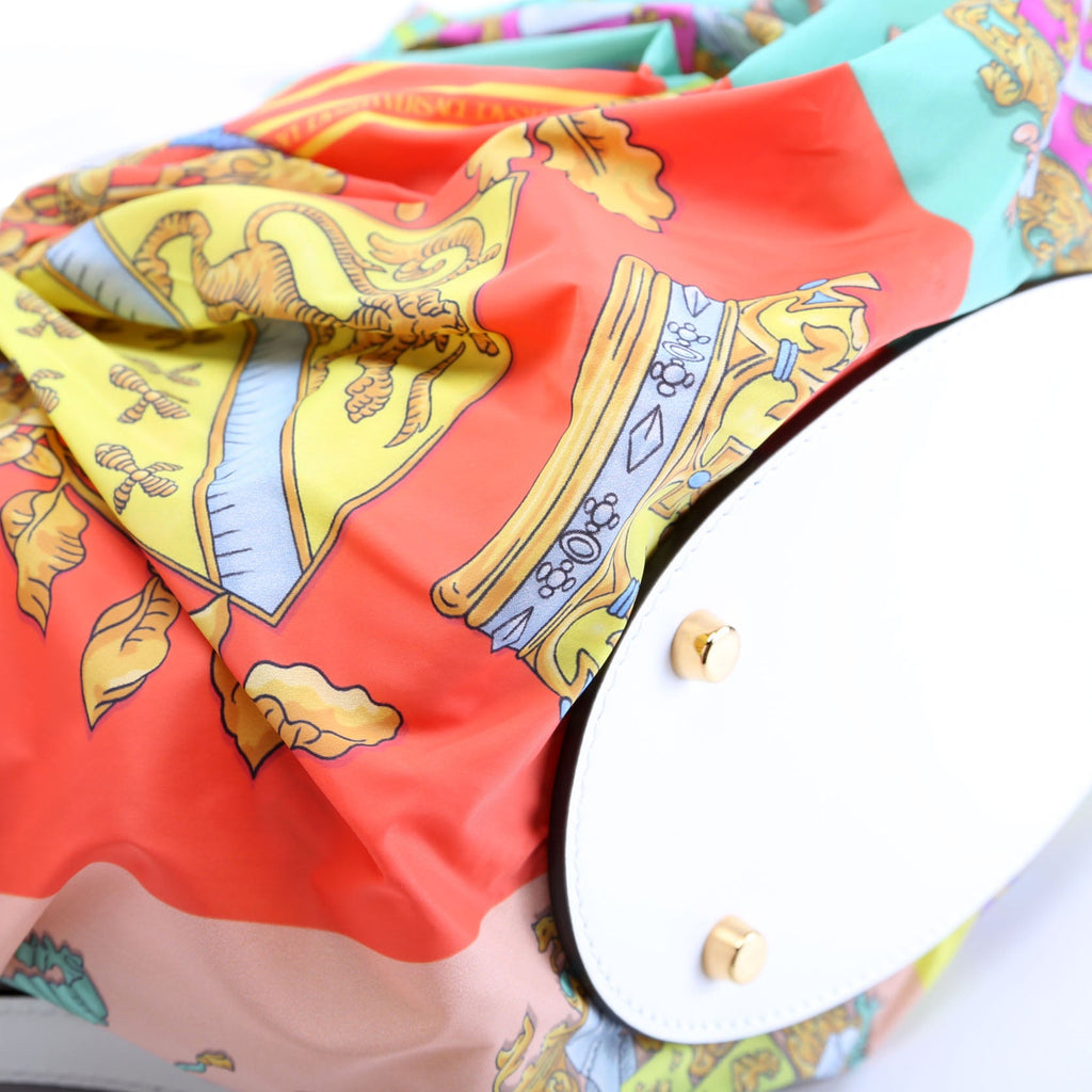 LA Medusa Raffia Scarf Top Handle Small Multicolor