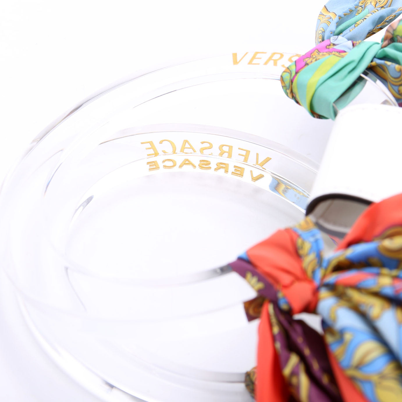 LA Medusa Raffia Scarf Top Handle Small Multicolor