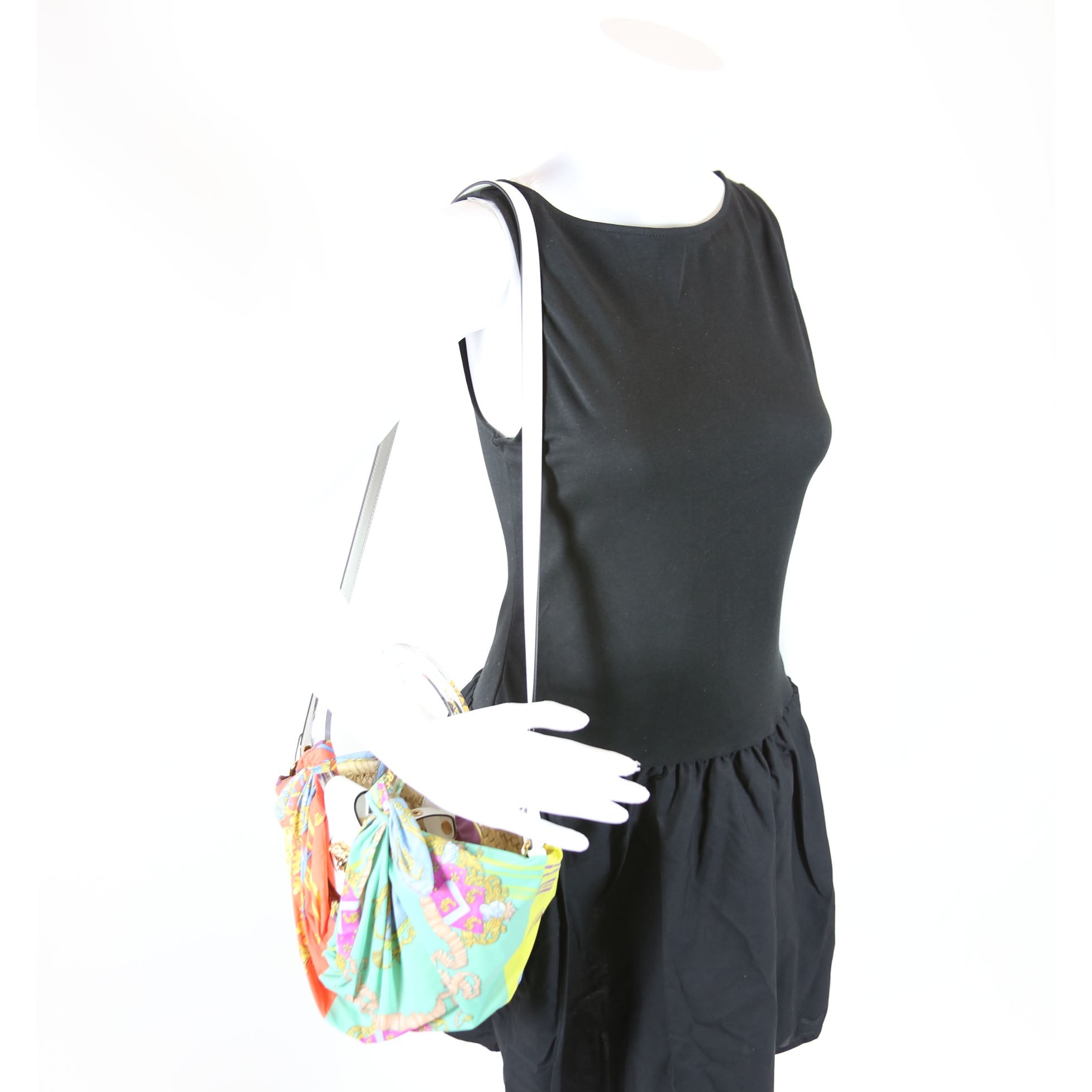 LA Medusa Raffia Scarf Top Handle Small Multicolor