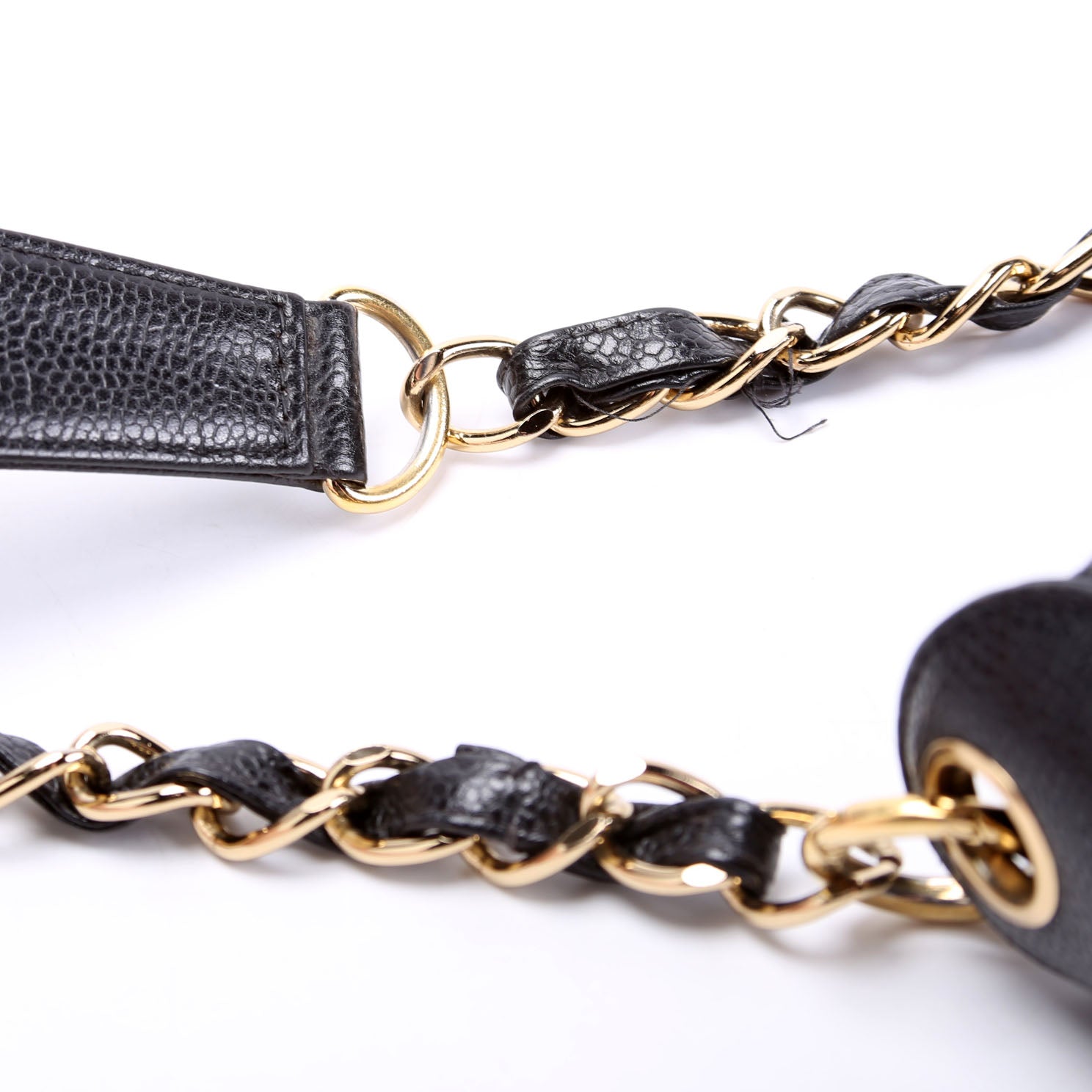 Timeless CC Medium Chain Flap Quilted Caviar 8M Black