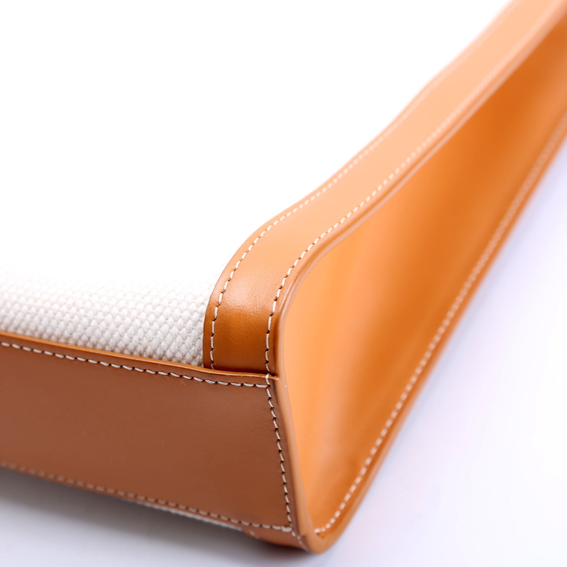 Cabas Vertical Small Canvas Tan