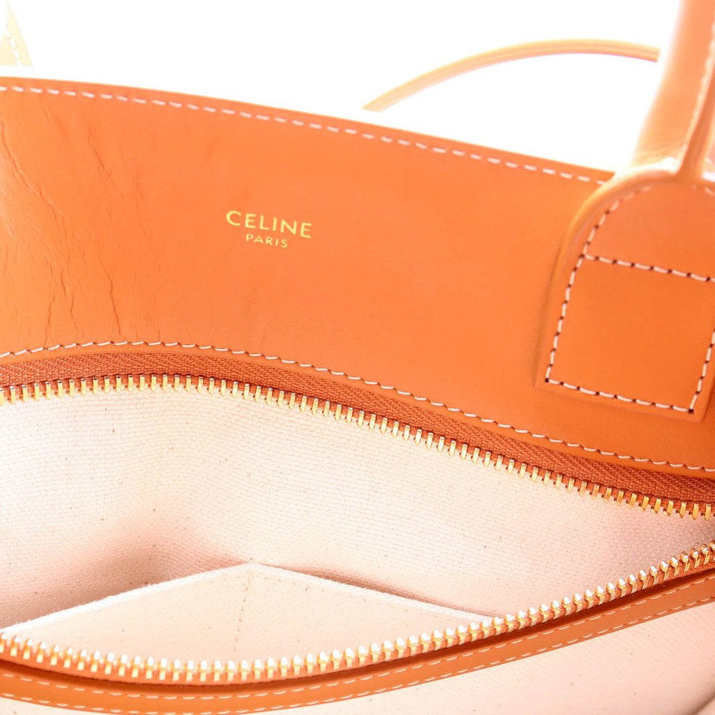 Cabas Vertical Small Canvas Tan