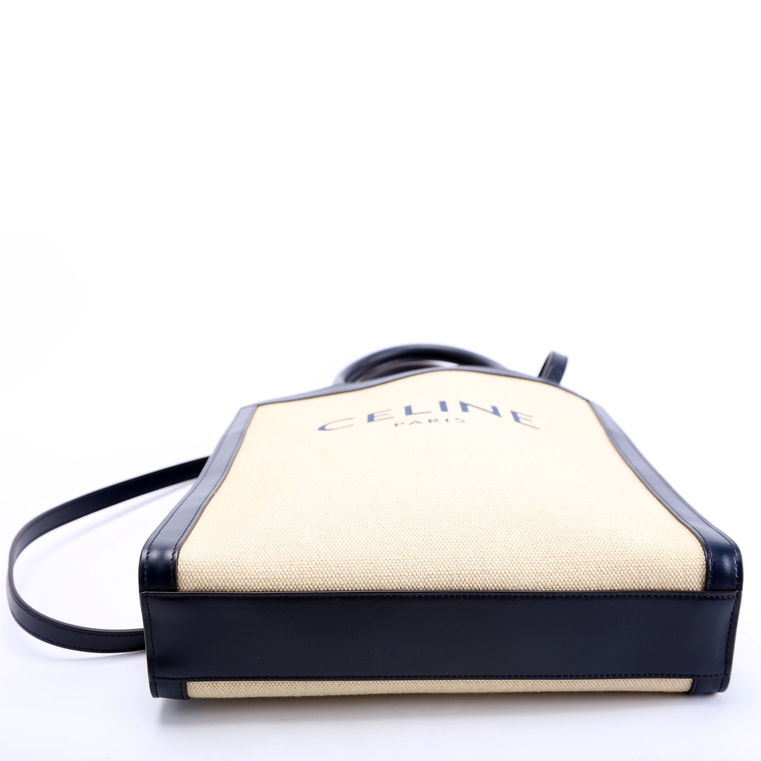 Cabas Vertical Small Canvas Tan