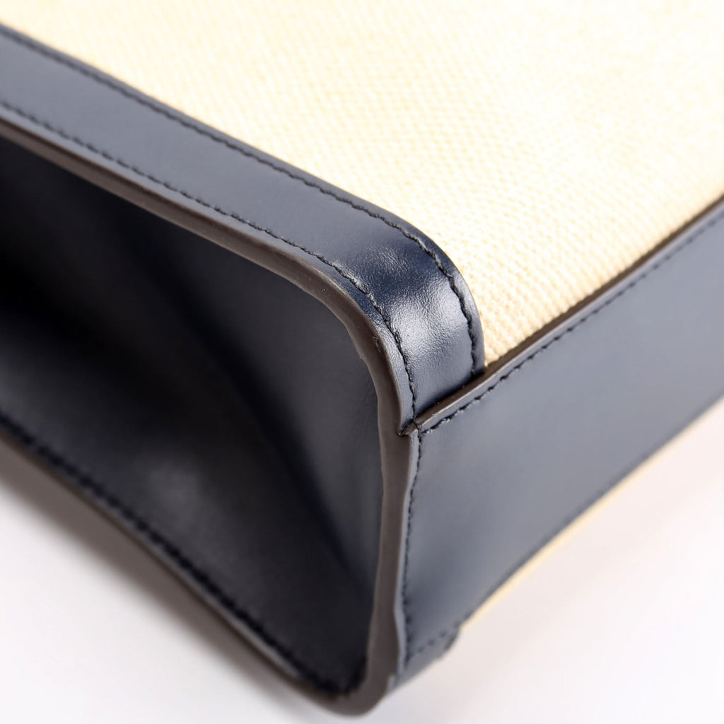 Cabas Vertical Small Canvas Tan