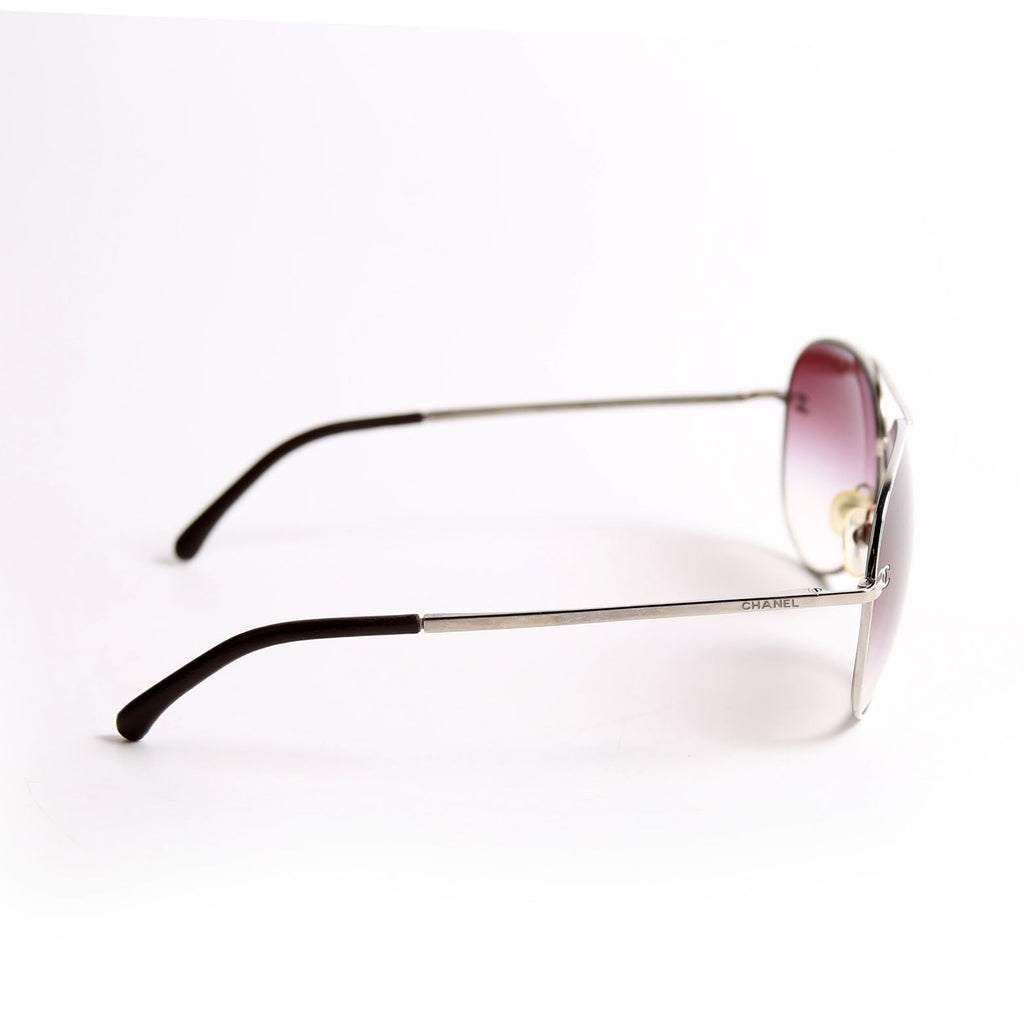 4189-T-Q Aviator Sunlgasses Purple/Silver