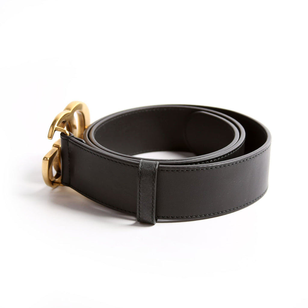 400593 Marmont GG Leather Belt Size 85/34 Black