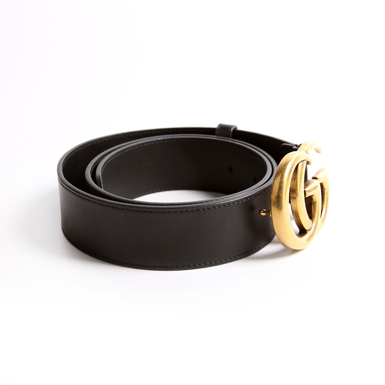 400593 Marmont GG Leather Belt Size 85/34 Black
