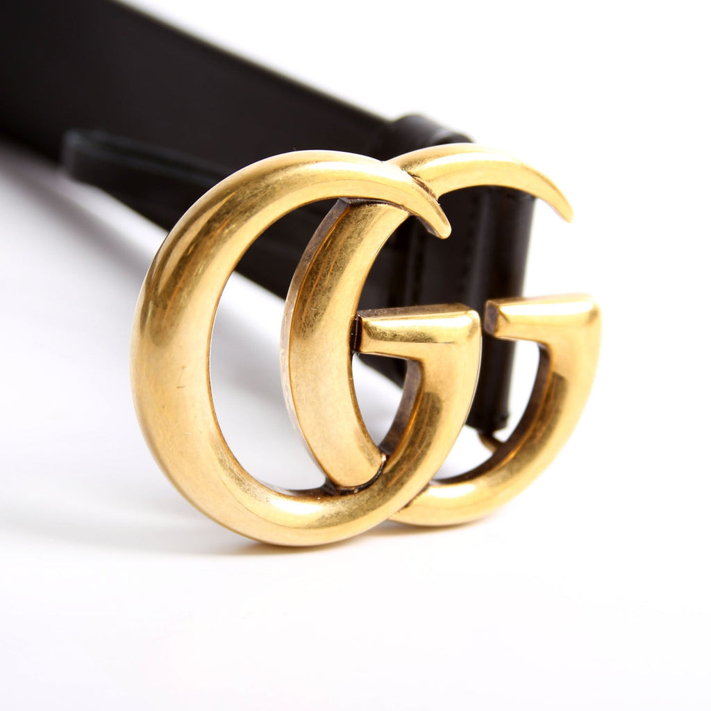 400593 Marmont GG Leather Belt Size 85/34 Black