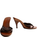 Buckle Leather Mules Size 37