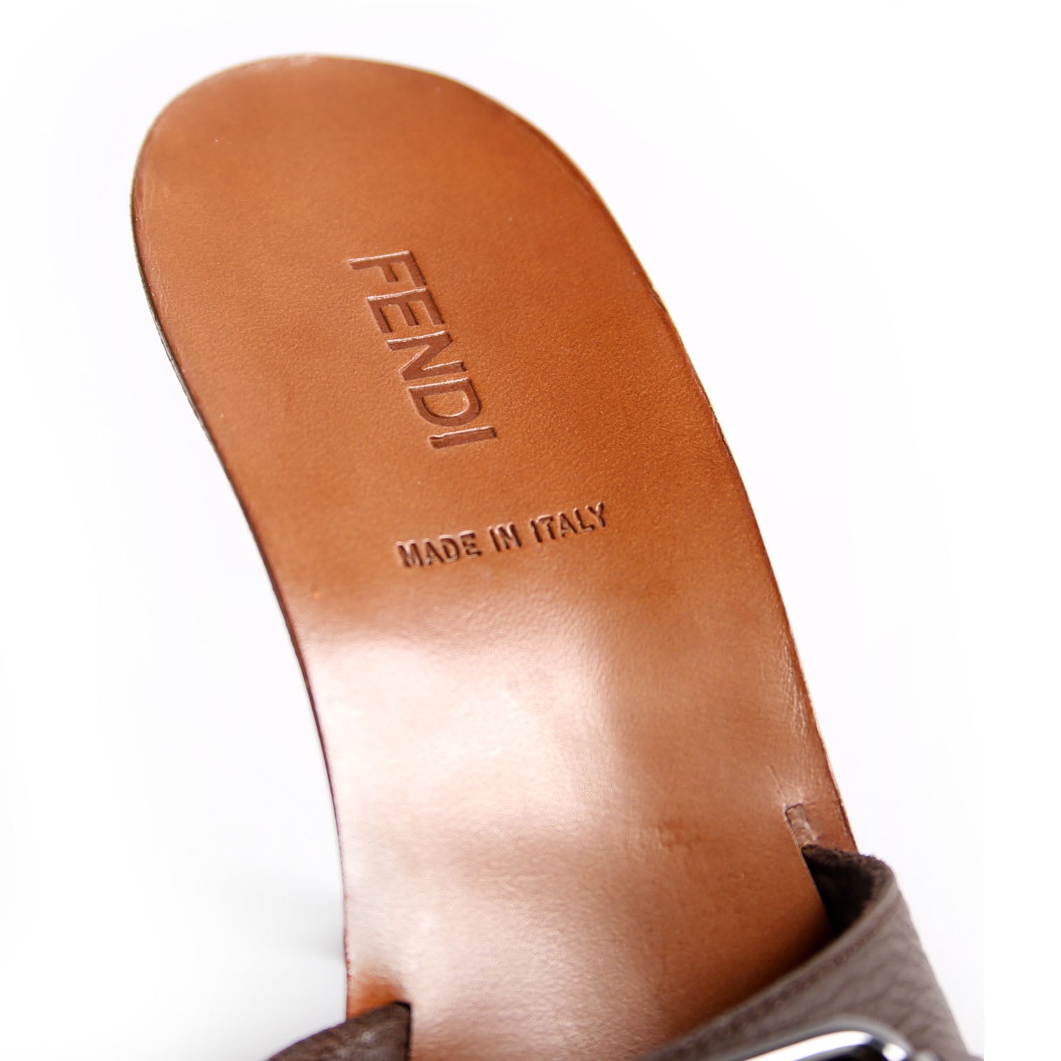 Buckle Leather Mules Size 37