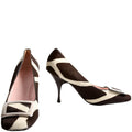 Pony Hair Round Toe Pumps Size 37.5