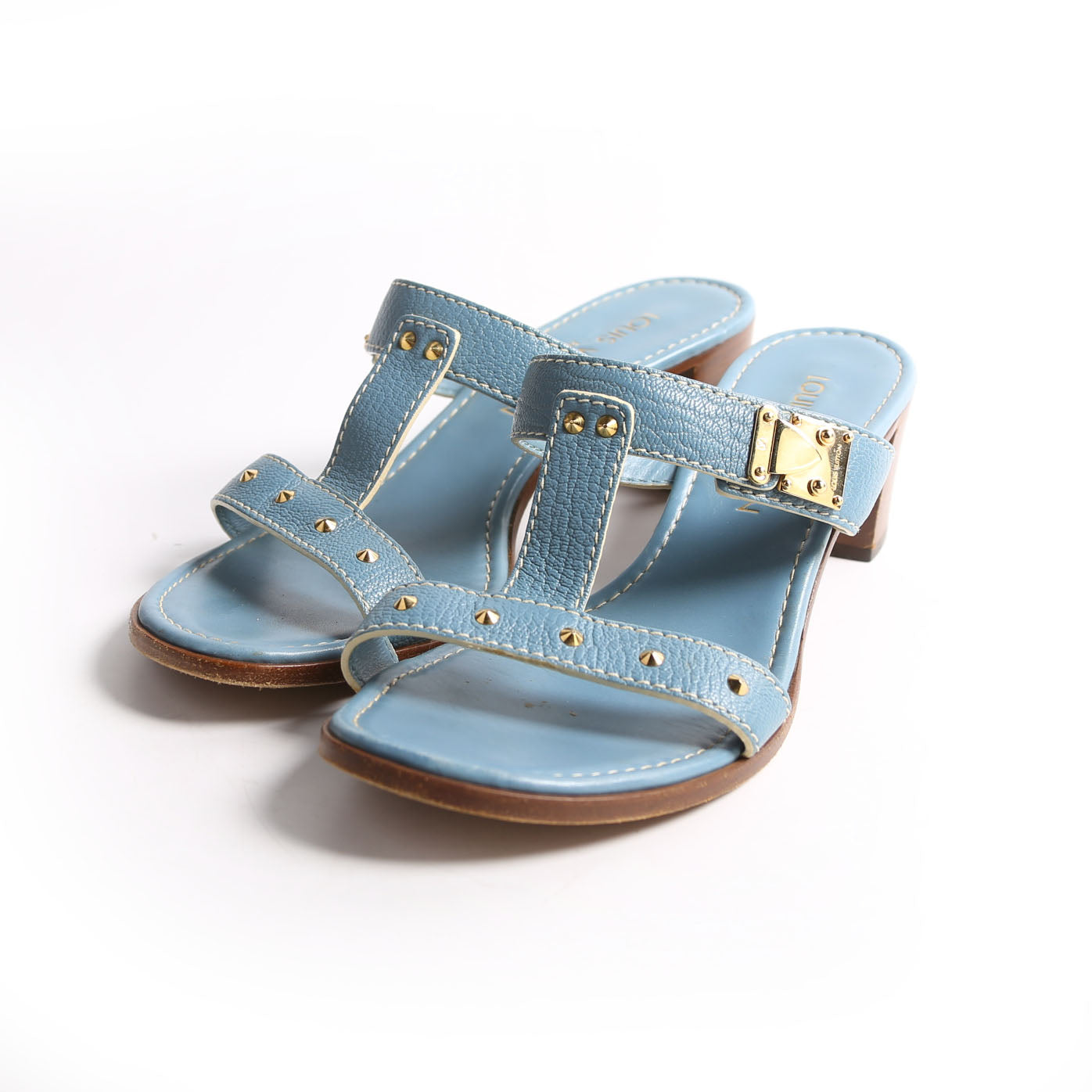 Suhali Studded Mules Size 37.5 Blue