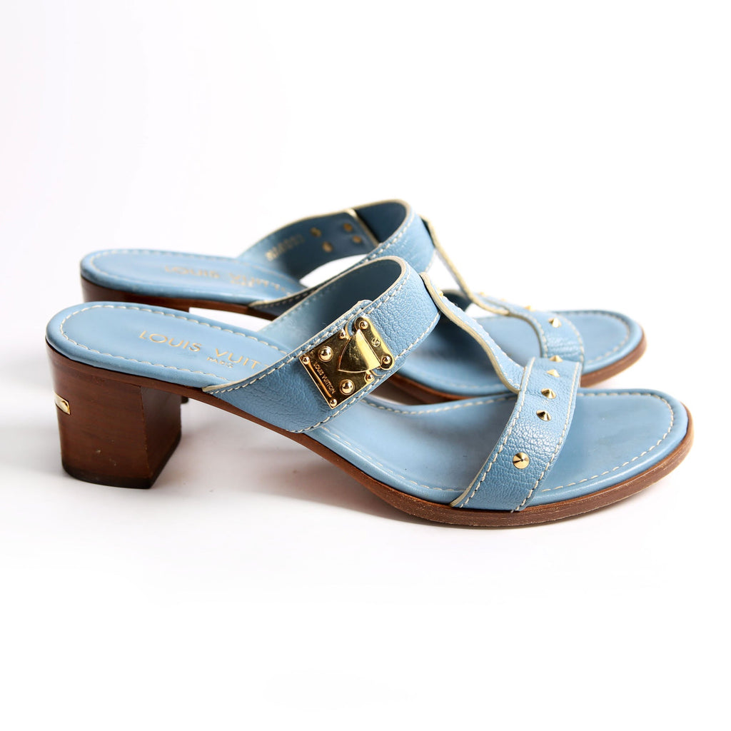 Suhali Studded Mules Size 37.5 Blue