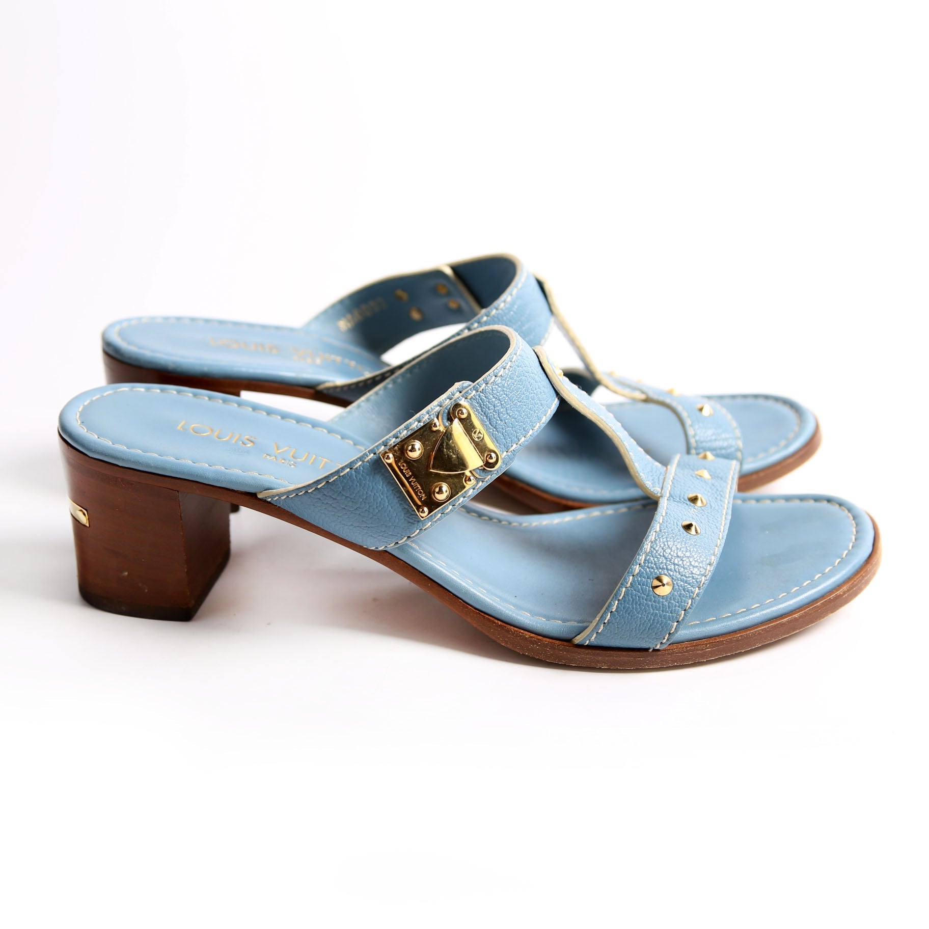 Suhali Studded Mules Size 37.5 Blue