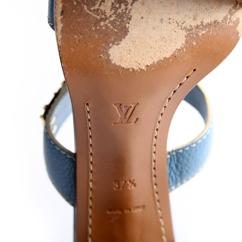 Suhali Studded Mules Size 37.5 Blue