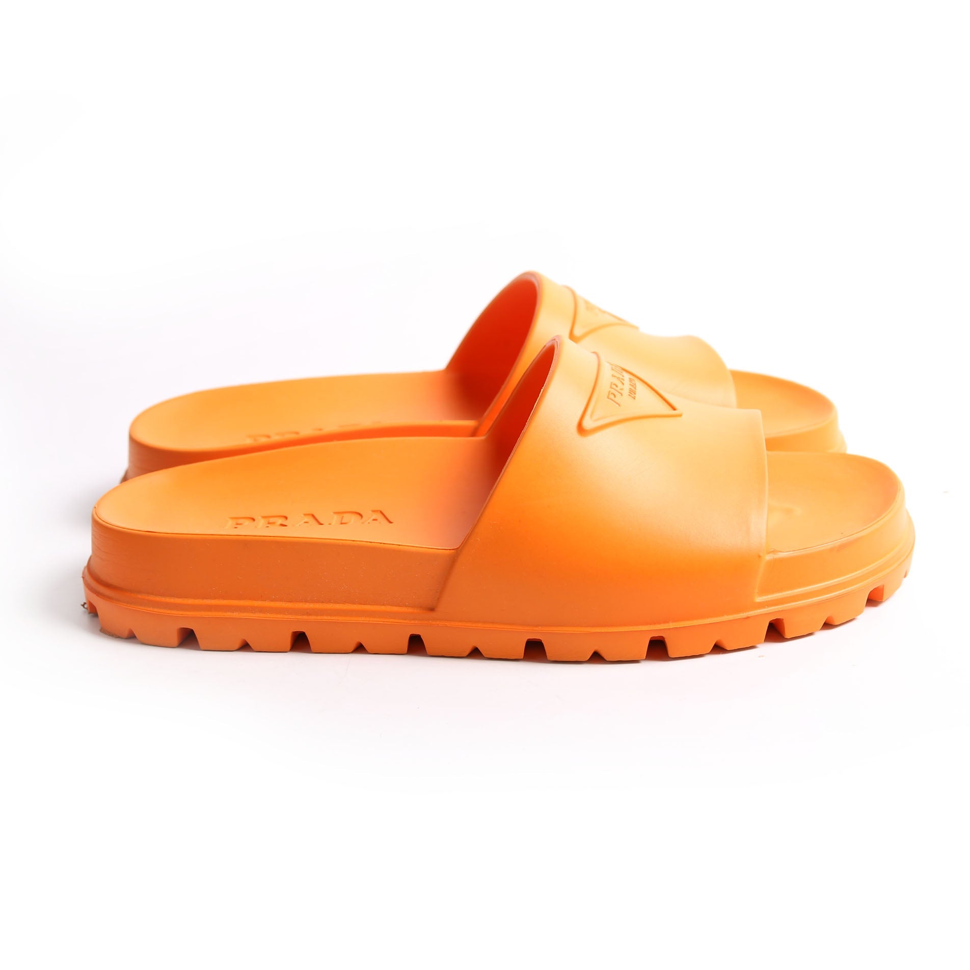 Logo Rubber Slides Size 39 Orange