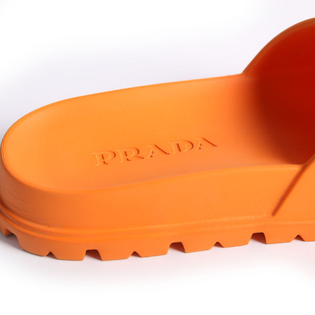 Logo Rubber Slides Size 39 Orange