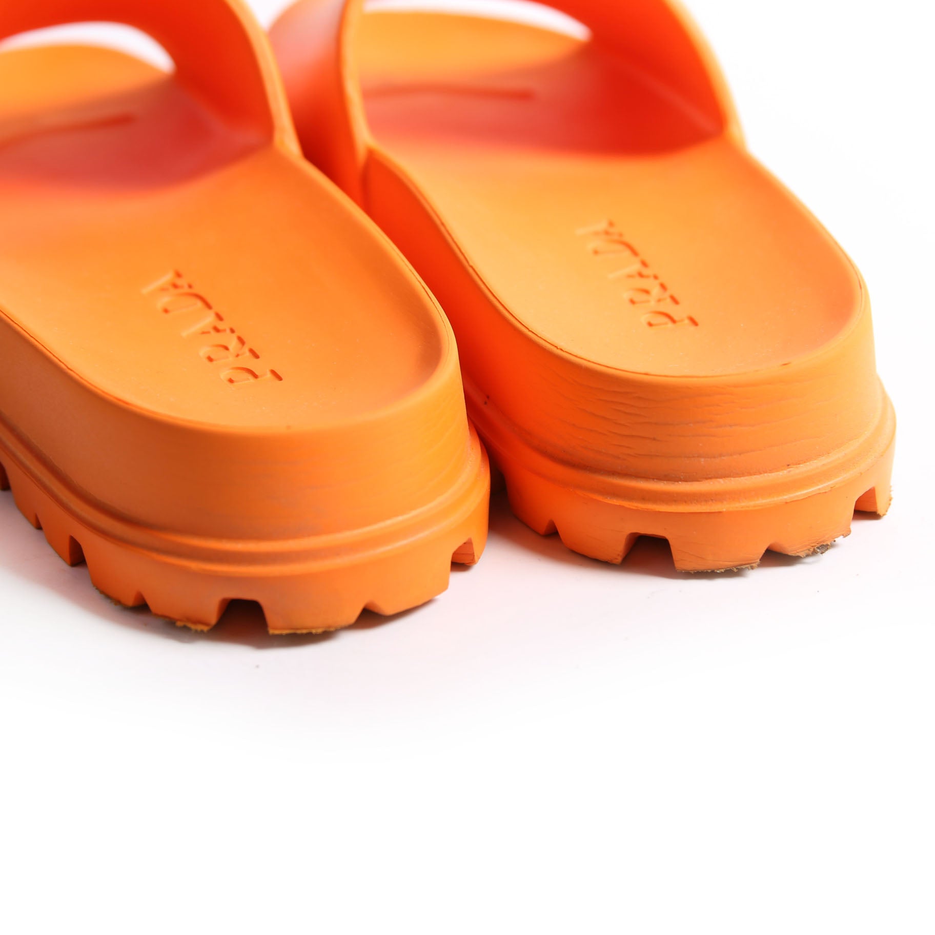 Logo Rubber Slides Size 39 Orange