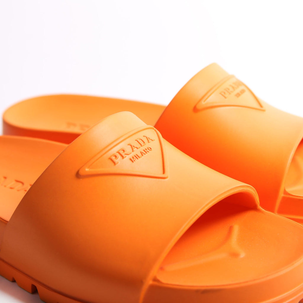 Logo Rubber Slides Size 39 Orange