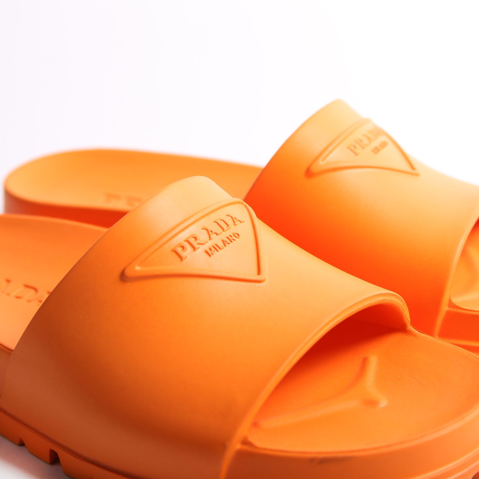 Logo Rubber Slides Size 39 Orange