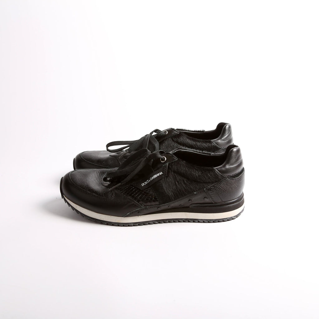 Multi-Pattern Sneakers Men's Size 10 Black
