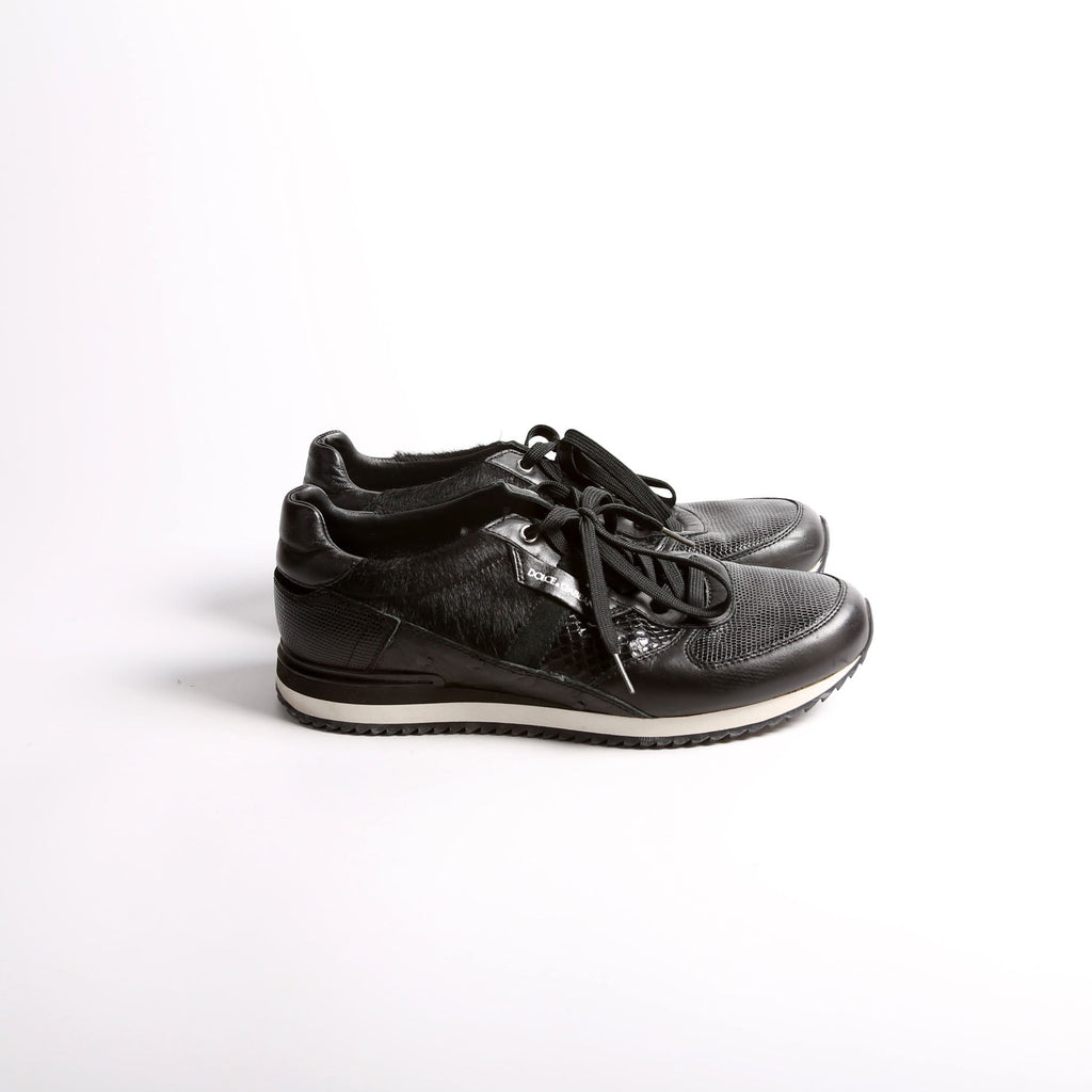Multi-Pattern Sneakers Men's Size 10 Black