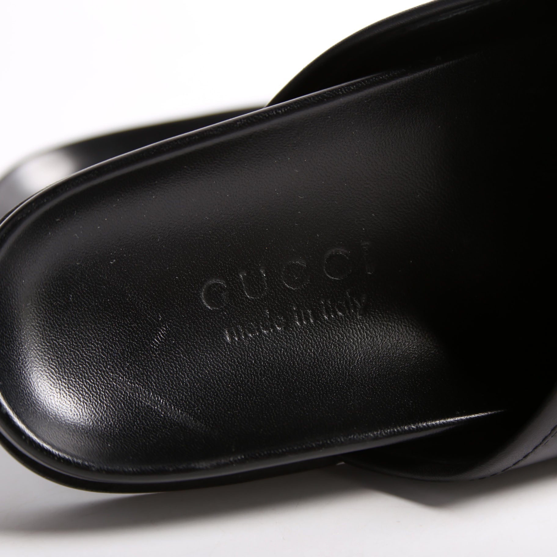Gucci Horsebit River Mules Men's Size 9 Black/Gold