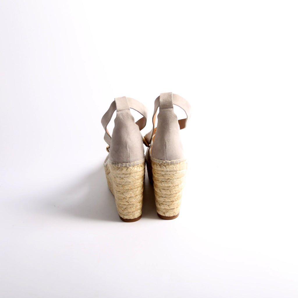 Lauren Scalloped Espadrille Wedges Size 39