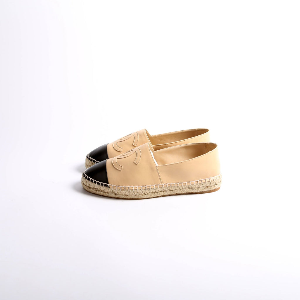 CC Espadrilles Size 38 Beige/Black