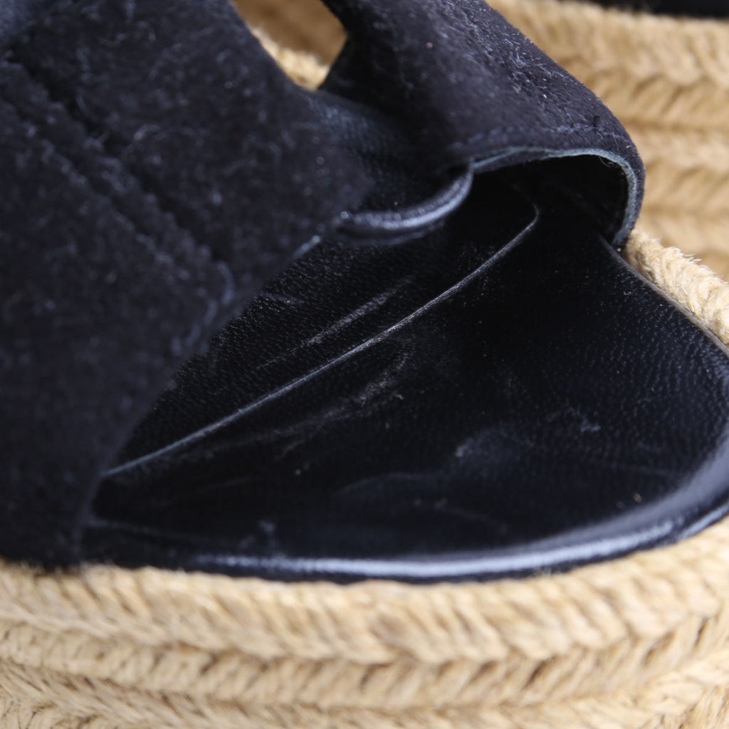Suede Lace Up Espadrille Wedges Size 38