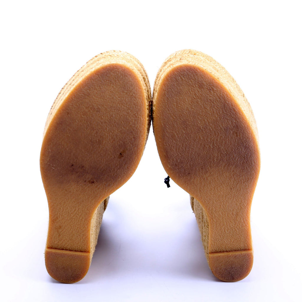 Suede Lace Up Espadrille Wedges Size 38