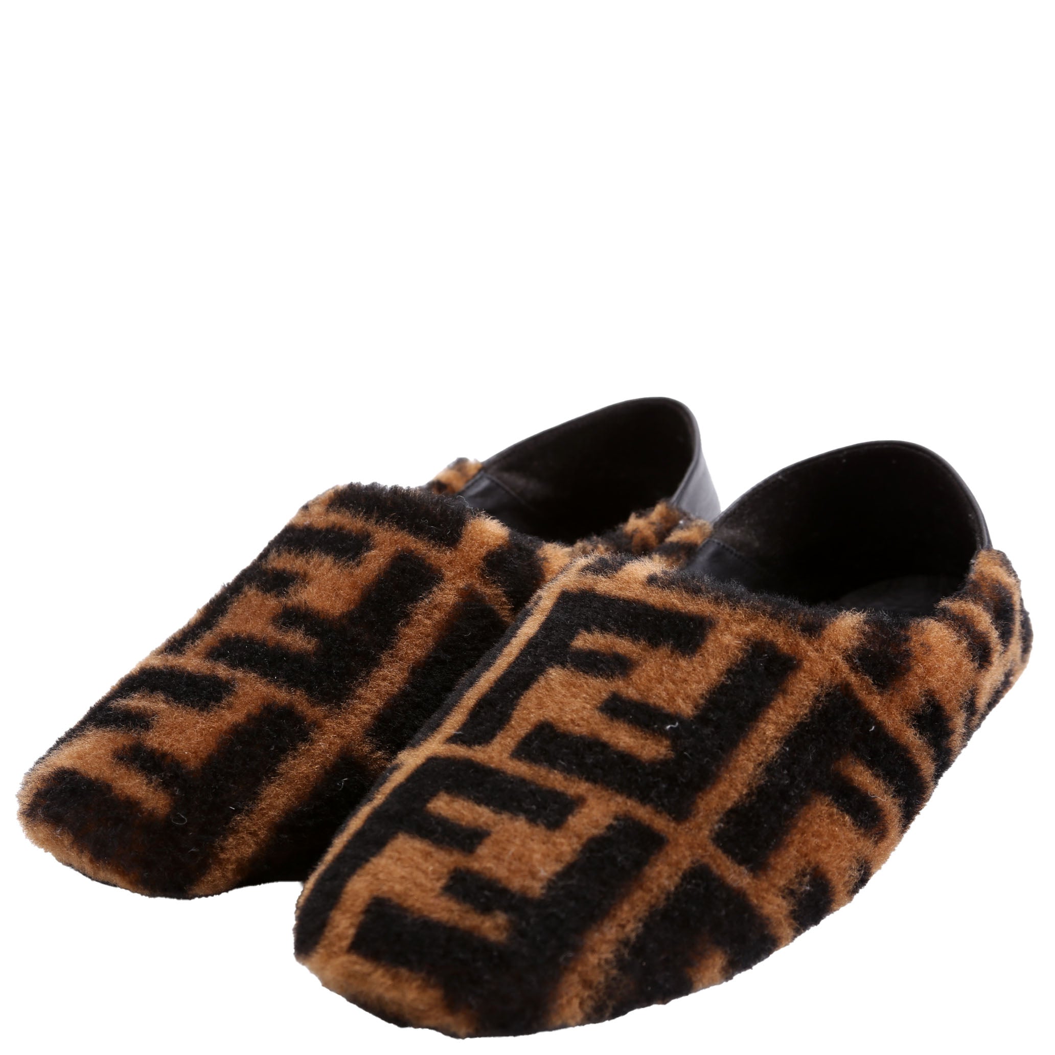 Zucca Shearling Slippers Size 37