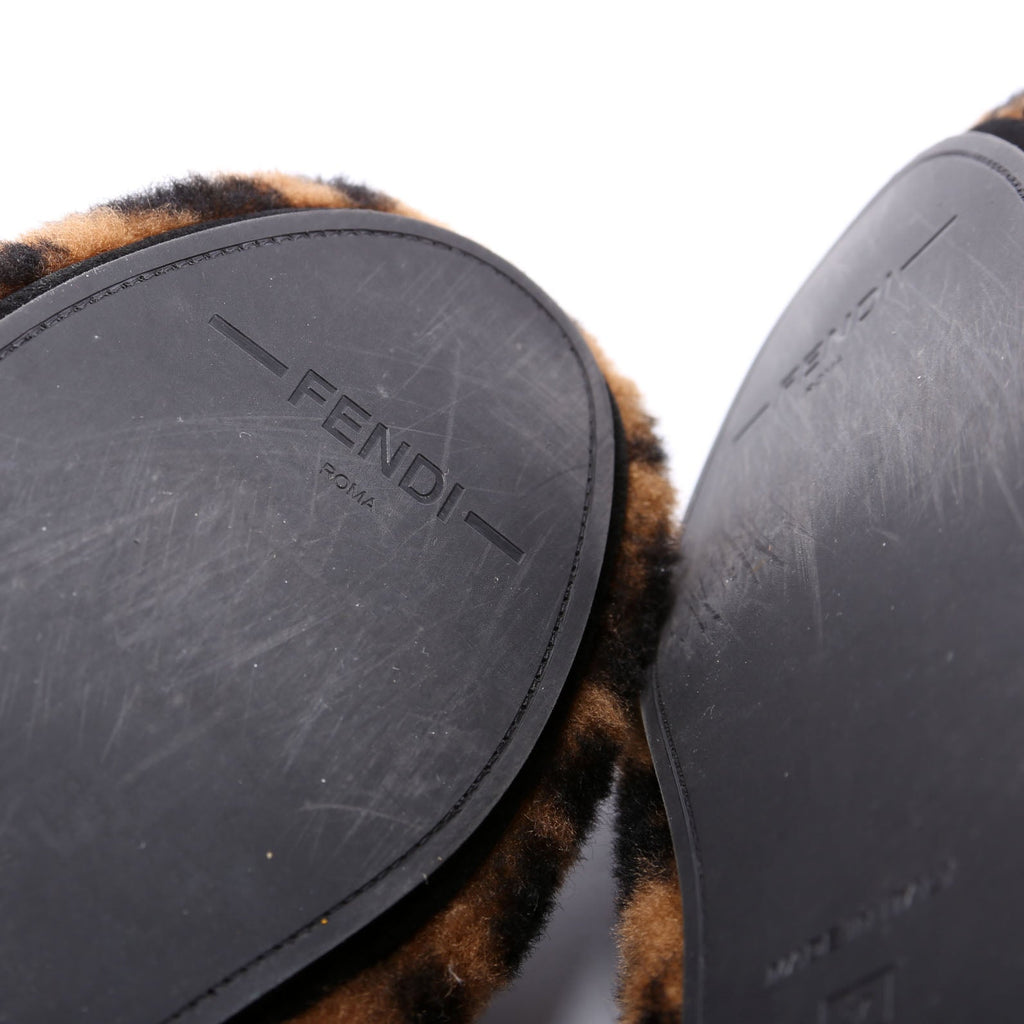 Zucca Shearling Slippers Size 37