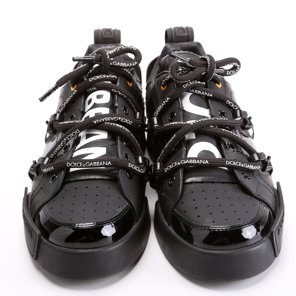 Portofino Strap Sneakers Size 42 Black