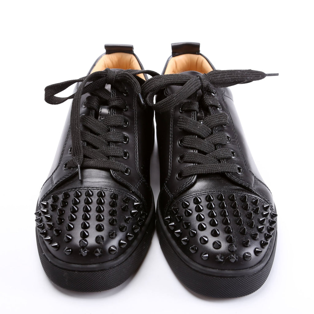Louis Junior Spike Leather Sneakers Size 41.5 Black