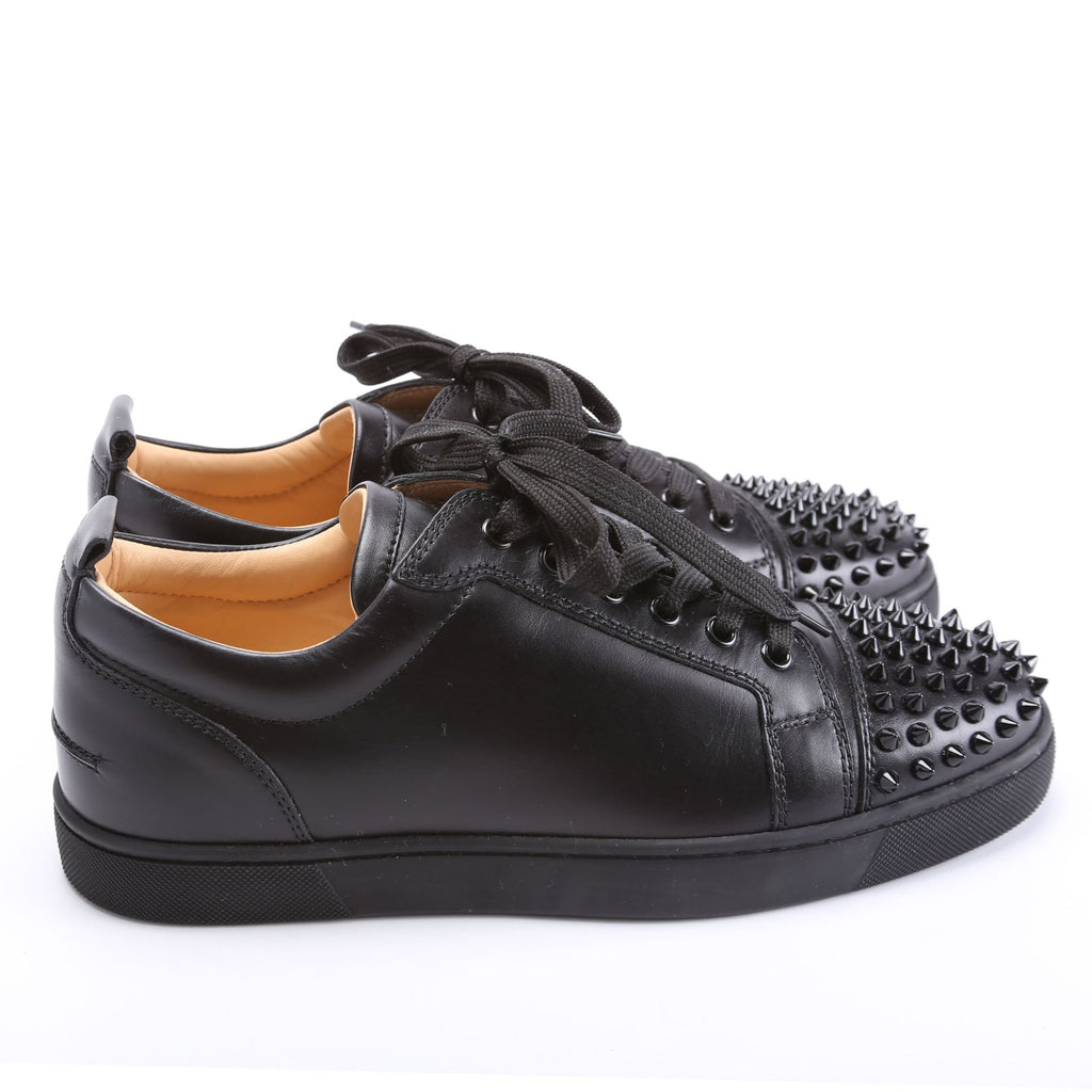 Louis Junior Spike Leather Sneakers Size 41.5 Black