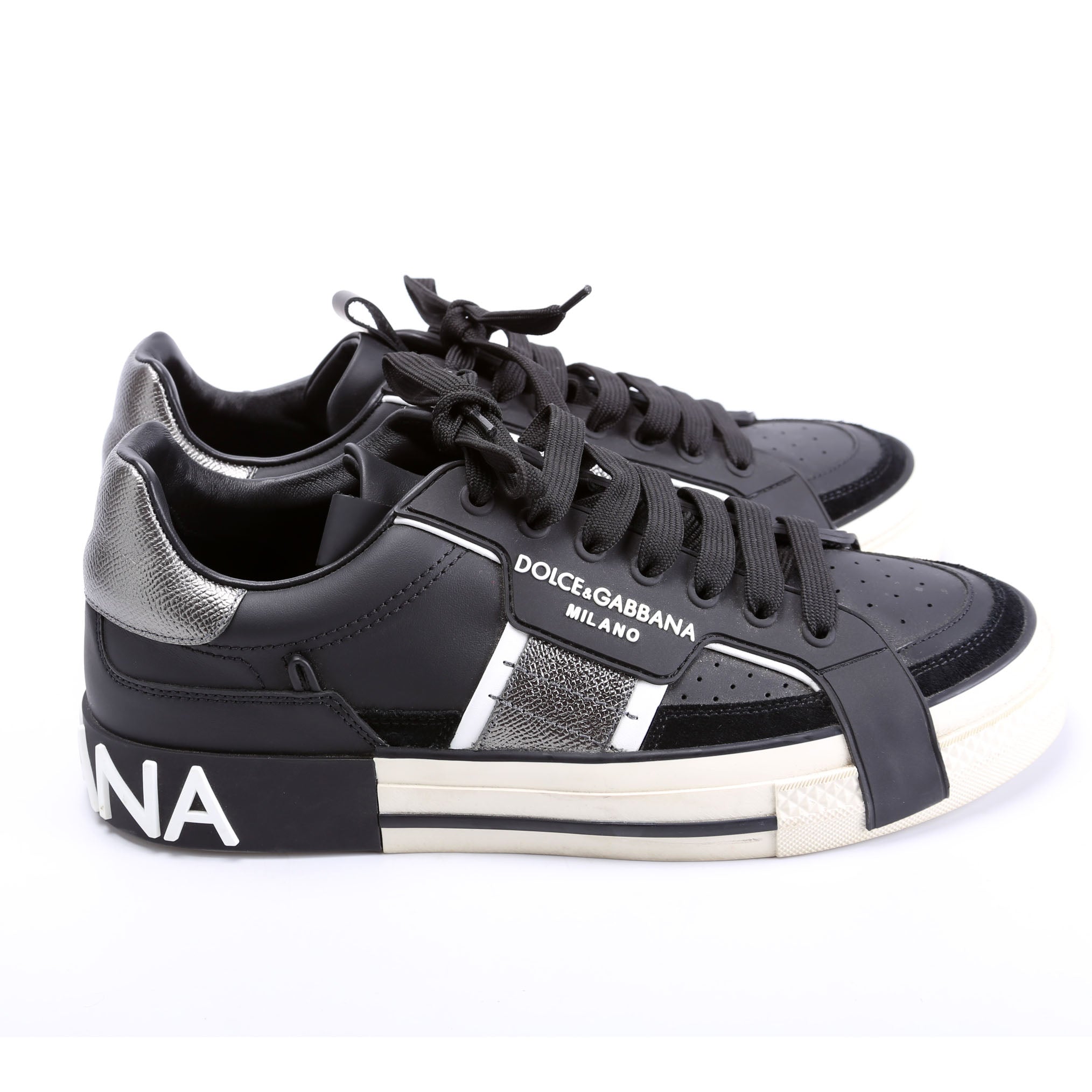 Custom 2.0 Leather Sneakers Size 40.5 Black