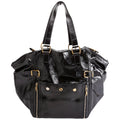 Patent Leather Rive Gauche Downtown Shoulder Bag Navy