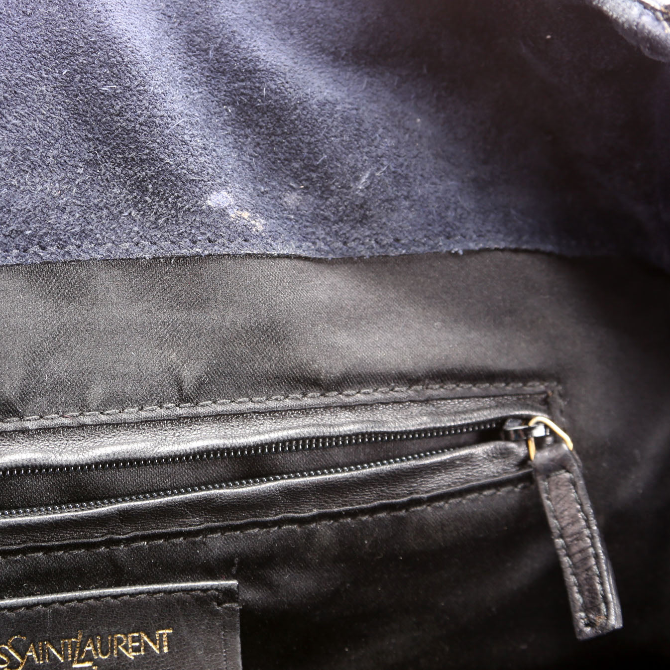 Patent Leather Rive Gauche Downtown Shoulder Bag Navy
