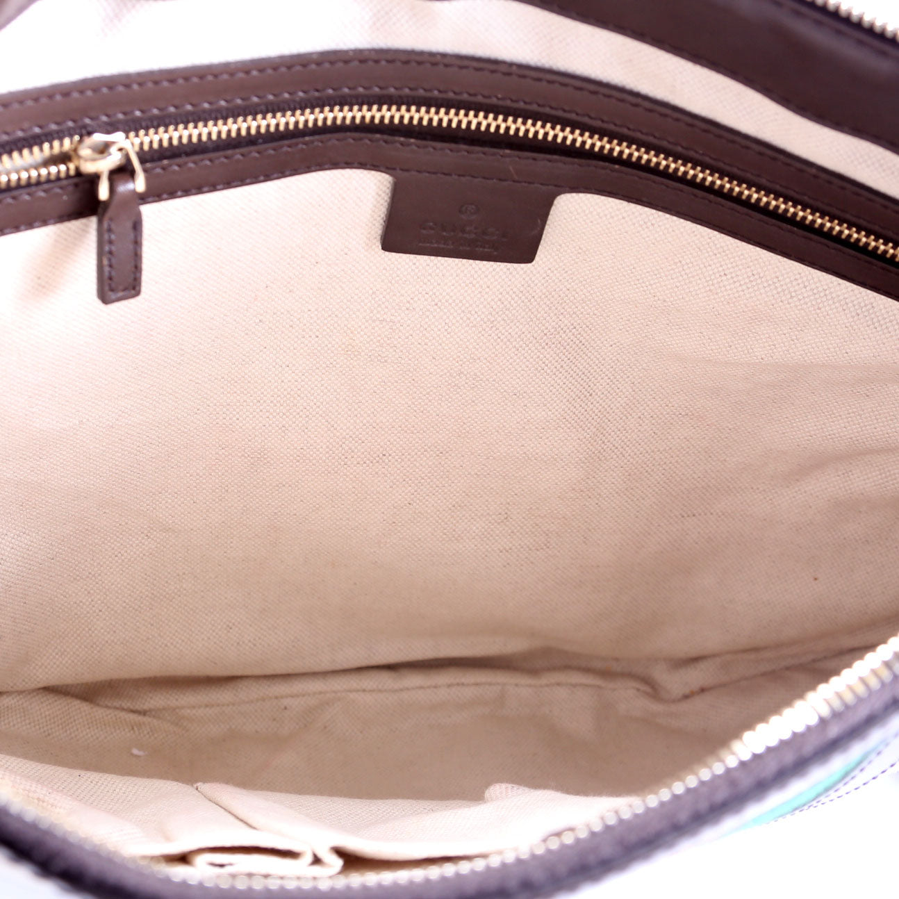 257082 GG Canvas Web Half Moon Hobo