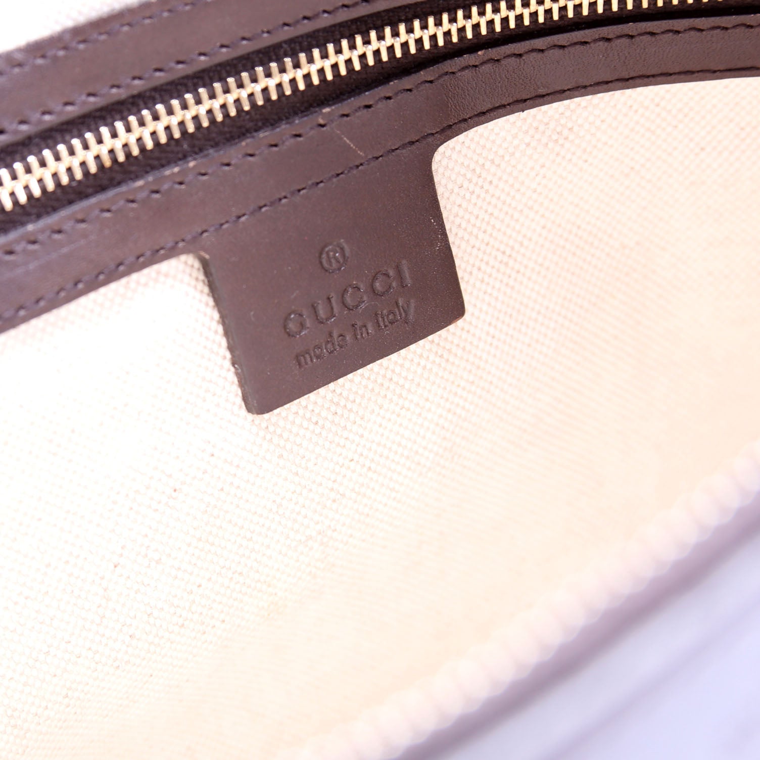 257082 GG Canvas Web Half Moon Hobo