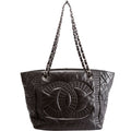 Coco Bangle Calfskin Tote Black
