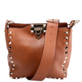 Rockstud Mini Hobo Messenge Brown/Gold