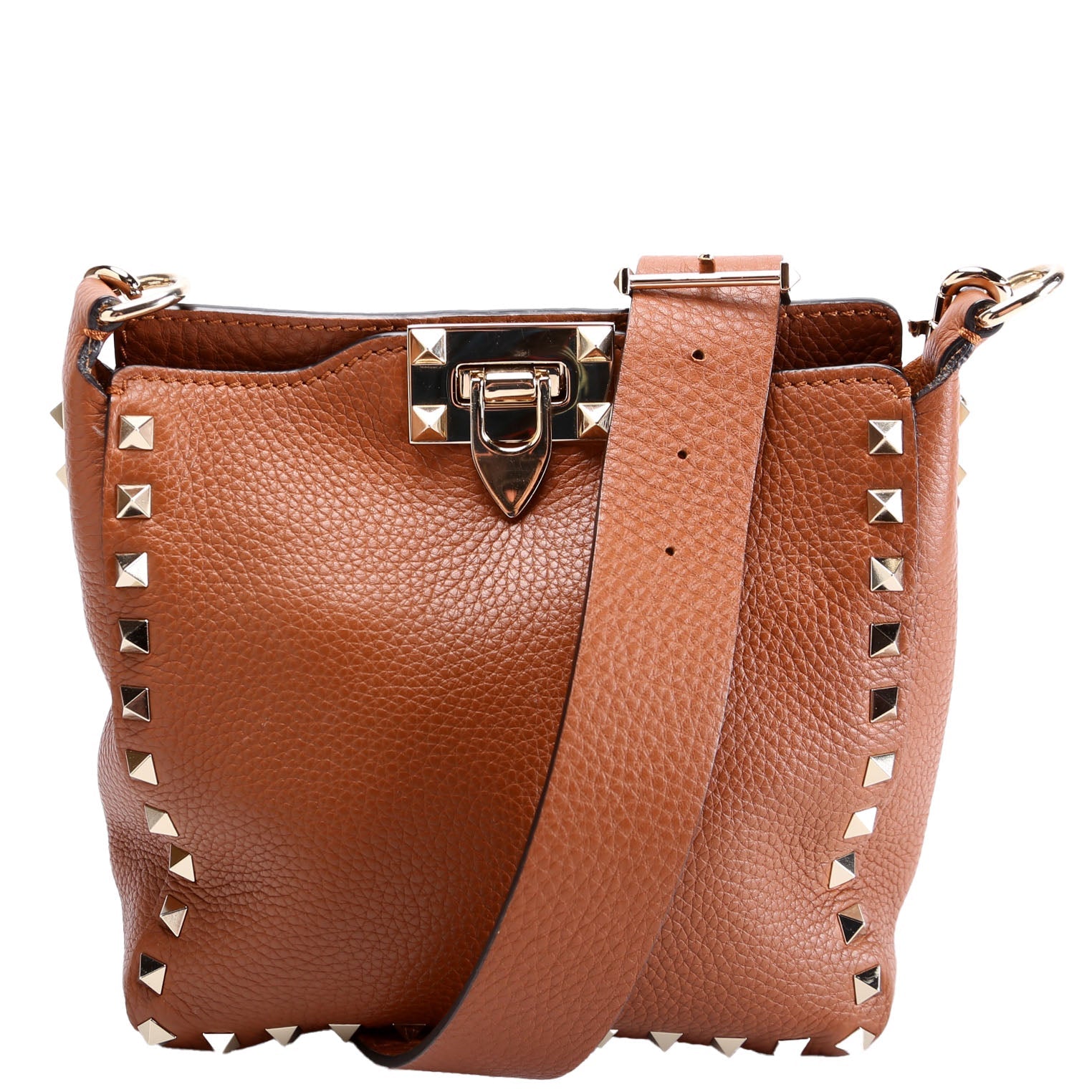 Rockstud Mini Hobo Messenge Brown/Gold