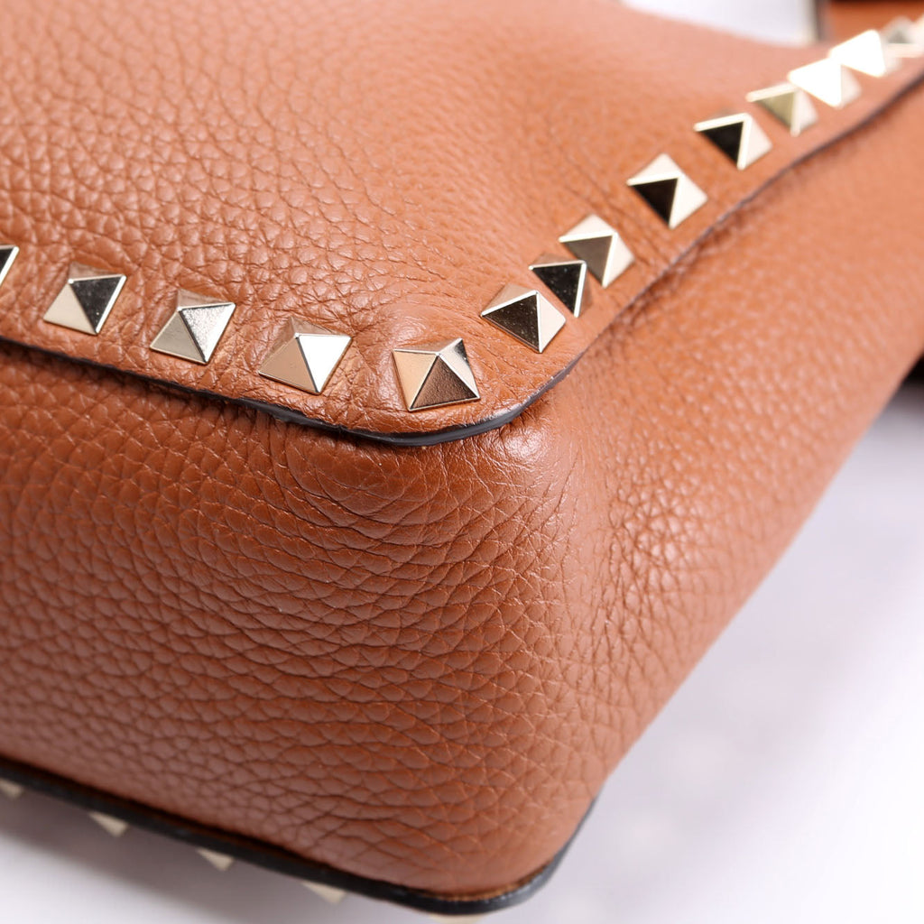 Rockstud Mini Hobo Messenge Brown/Gold