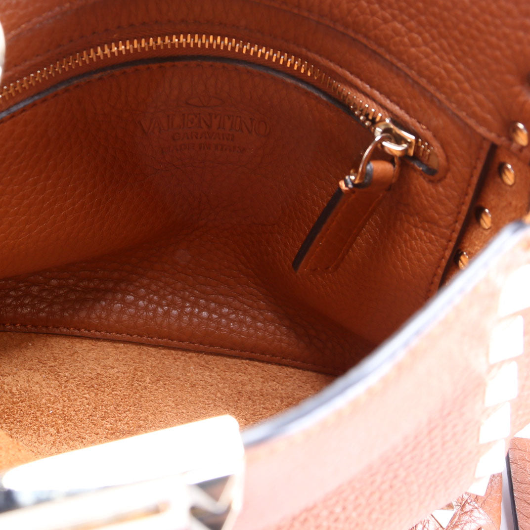 Rockstud Mini Hobo Messenge Brown/Gold